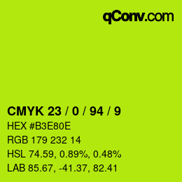 Color code: CMYK 23 / 0 / 94 / 9 | qconv.com