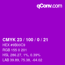 Color code: CMYK 23 / 100 / 0 / 21 | qconv.com