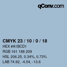 Color code: CMYK 23 / 10 / 0 / 18 | qconv.com