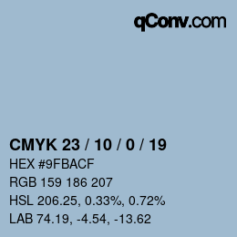 Color code: CMYK 23 / 10 / 0 / 19 | qconv.com