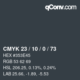 Color code: CMYK 23 / 10 / 0 / 73 | qconv.com