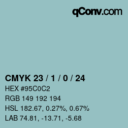 Color code: CMYK 23 / 1 / 0 / 24 | qconv.com