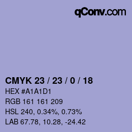 Color code: CMYK 23 / 23 / 0 / 18 | qconv.com