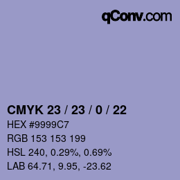 Color code: CMYK 23 / 23 / 0 / 22 | qconv.com