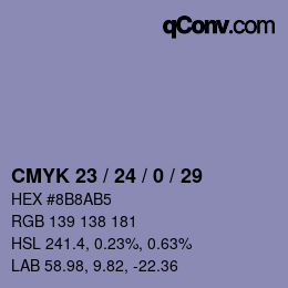 Código de color: CMYK 23 / 24 / 0 / 29 | qconv.com