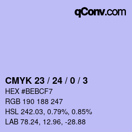 Color code: CMYK 23 / 24 / 0 / 3 | qconv.com