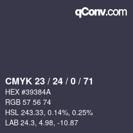 Color code: CMYK 23 / 24 / 0 / 71 | qconv.com