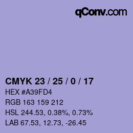 カラーコード: CMYK 23 / 25 / 0 / 17 | qconv.com