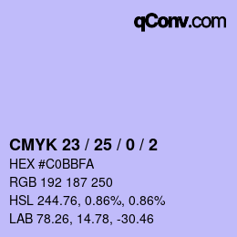 Color code: CMYK 23 / 25 / 0 / 2 | qconv.com