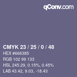 カラーコード: CMYK 23 / 25 / 0 / 48 | qconv.com