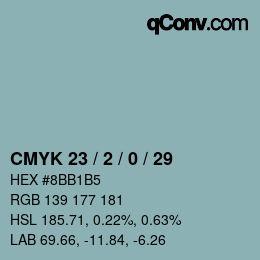 Código de color: CMYK 23 / 2 / 0 / 29 | qconv.com