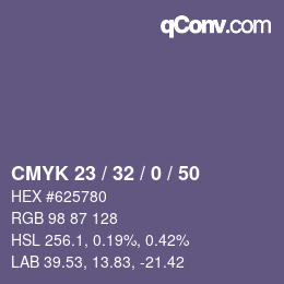 カラーコード: CMYK 23 / 32 / 0 / 50 | qconv.com