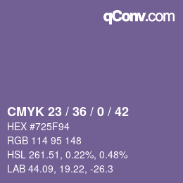 Código de color: CMYK 23 / 36 / 0 / 42 | qconv.com