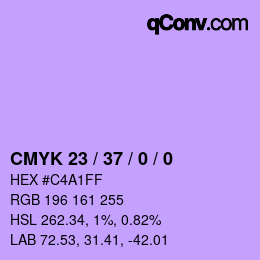 颜色代码: CMYK 23 / 37 / 0 / 0 | qconv.com