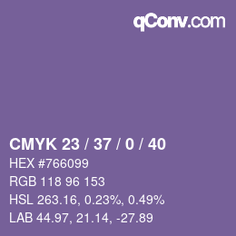 カラーコード: CMYK 23 / 37 / 0 / 40 | qconv.com