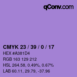 Color code: CMYK 23 / 39 / 0 / 17 | qconv.com