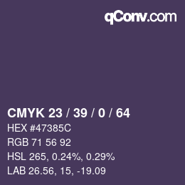 Código de color: CMYK 23 / 39 / 0 / 64 | qconv.com