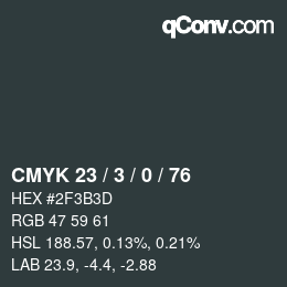 颜色代码: CMYK 23 / 3 / 0 / 76 | qconv.com