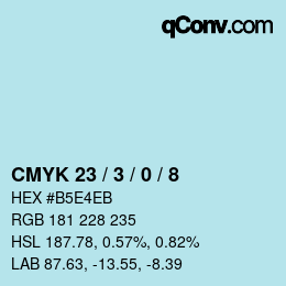 カラーコード: CMYK 23 / 3 / 0 / 8 | qconv.com