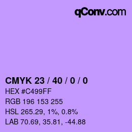 Color code: CMYK 23 / 40 / 0 / 0 | qconv.com