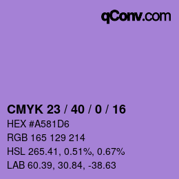 Color code: CMYK 23 / 40 / 0 / 16 | qconv.com