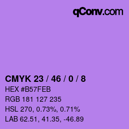 カラーコード: CMYK 23 / 46 / 0 / 8 | qconv.com