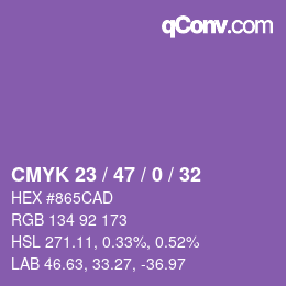 Farbcode: CMYK 23 / 47 / 0 / 32 | qconv.com