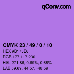 Color code: CMYK 23 / 49 / 0 / 10 | qconv.com