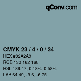 Color code: CMYK 23 / 4 / 0 / 34 | qconv.com