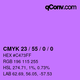 Color code: CMYK 23 / 55 / 0 / 0 | qconv.com