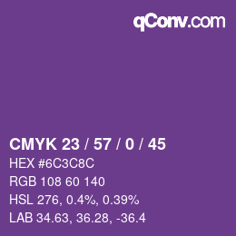 颜色代码: CMYK 23 / 57 / 0 / 45 | qconv.com