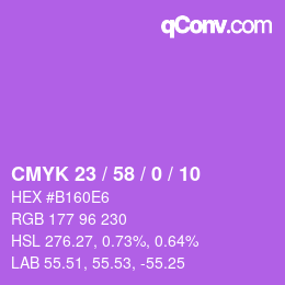 カラーコード: CMYK 23 / 58 / 0 / 10 | qconv.com