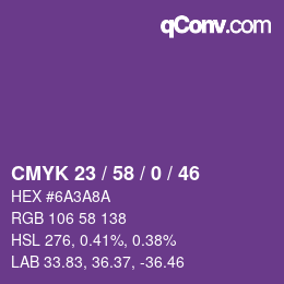Farbcode: CMYK 23 / 58 / 0 / 46 | qconv.com