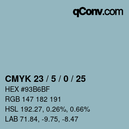 Color code: CMYK 23 / 5 / 0 / 25 | qconv.com