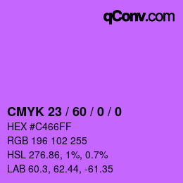 Farbcode: CMYK 23 / 60 / 0 / 0 | qconv.com