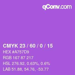 Color code: CMYK 23 / 60 / 0 / 15 | qconv.com