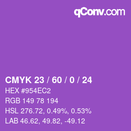 Color code: CMYK 23 / 60 / 0 / 24 | qconv.com