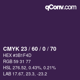 颜色代码: CMYK 23 / 60 / 0 / 70 | qconv.com