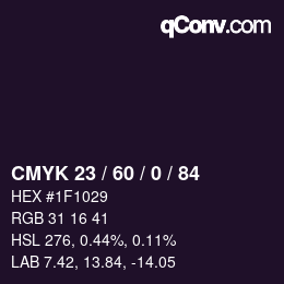 颜色代码: CMYK 23 / 60 / 0 / 84 | qconv.com