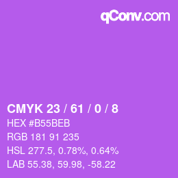 カラーコード: CMYK 23 / 61 / 0 / 8 | qconv.com