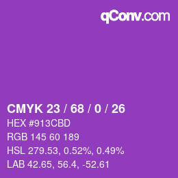 颜色代码: CMYK 23 / 68 / 0 / 26 | qconv.com