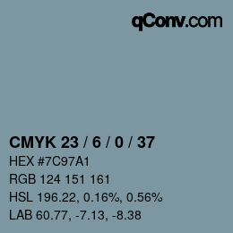 Color code: CMYK 23 / 6 / 0 / 37 | qconv.com