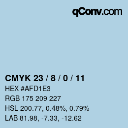カラーコード: CMYK 23 / 8 / 0 / 11 | qconv.com