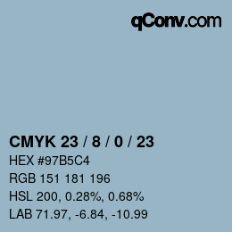 Color code: CMYK 23 / 8 / 0 / 23 | qconv.com