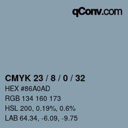 Color code: CMYK 23 / 8 / 0 / 32 | qconv.com