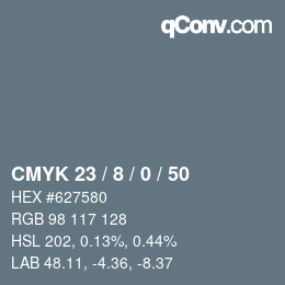 Color code: CMYK 23 / 8 / 0 / 50 | qconv.com