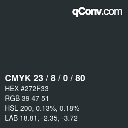 Color code: CMYK 23 / 8 / 0 / 80 | qconv.com