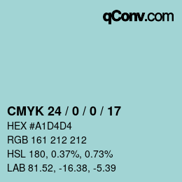 颜色代码: CMYK 24 / 0 / 0 / 17 | qconv.com