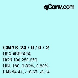 Color code: CMYK 24 / 0 / 0 / 2 | qconv.com