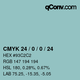 カラーコード: CMYK 24 / 0 / 0 / 24 | qconv.com